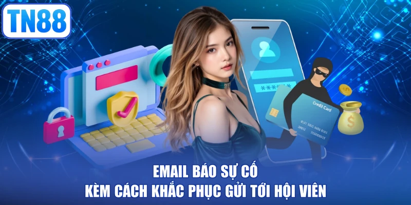 Email báo sự cố kèm cách khắc phục gửi tới hội viên