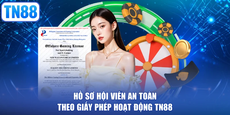 Hồ sơ hội viên an toàn theo giấy phép hoạt động TN88